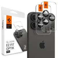Camera Protector Spigen Optik Pro Ez Fit Glass for Apple iPhone 14 Pro 14 Pro Max 15 Pro 15 Pro Max 16 Pro 16 Pro Max 17 Pro 17 Pro Max Black 2 pack
