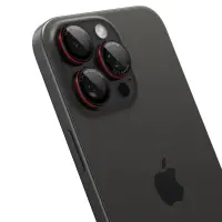 Camera Protector Spigen Optik Pro L-Series Ez Fit for Apple iPhone 16 Pro 16 Pro Max 17 Pro 17 Pro Max Black-Red 2 pack