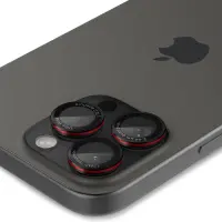 Camera Protector Spigen Optik Pro L-Series Ez Fit for Apple iPhone 16 Pro 16 Pro Max 17 Pro 17 Pro Max Black-Red 2 pack