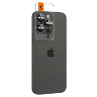 Camera Protector Spigen Optik Pro L-Series Ez Fit for Apple iPhone 16 Pro 16 Pro Max 17 Pro 17 Pro Max Black-Red 2 pack