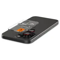 Camera Protector Spigen Optik Pro L-Series Ez Fit for Apple iPhone 16 Pro 16 Pro Max 17 Pro 17 Pro Max Black-Red 2 pack