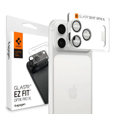 Camera Film Spigen Optik Pro XL Glass Ez Fit  for Apple iPhone 17 Pro Max Silver