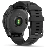 Smartwatch Garmin Fenix E Stainless Steel 47mm GPS NFC 10 ATM Slate Grey with Black Silicone Band
