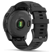 Smartwatch Garmin Fenix E Stainless Steel 47mm GPS NFC 10 ATM Slate Grey with Black Silicone Band