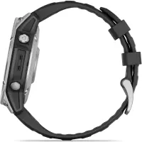 Smartwatch Garmin Fenix E 47mm GPS NFC 10 ATM Stainless Steel with Black Silicone Band