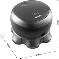 Rechargeable Head Shaver Sencor SMS 0800BK 1200mAh 5W with 7 Shaving Heads 2 Speed Options and 120min Operating Time Black