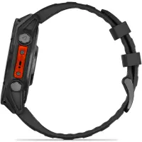 Smartwatch Garmin Fenix 8 Stainless Steel 47mm GPS NFC 10 ATM Call Version Slate Grey with Black Silicone Band