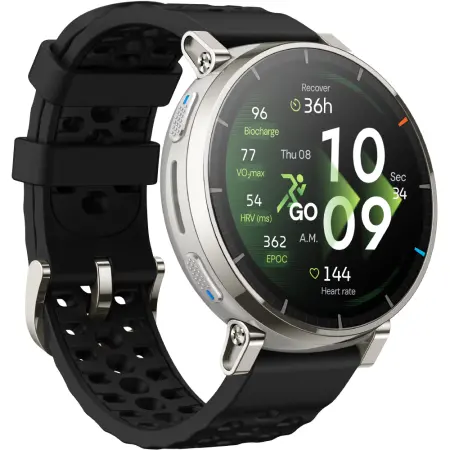 Smartwatch Amazfit Active 3 Premium 1.32" AMOLED GPS NFC 5 ATM Call Version Apex Silver