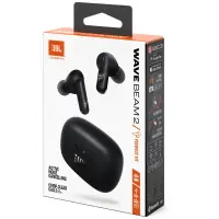 Wireless Hands Free JBL Wave Beam 2 Buds with Pure Bass ANC up to 40 Hours Operation Time IP54 and Charging Case Black