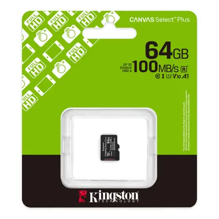 MicroSDXC 64GB Kingston Canvas Select+ Class 10 with up to 100MB/s SDCS3/64GBBSP