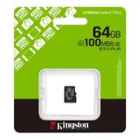 MicroSDXC 64GB Kingston Canvas Select+ Class 10 with up to 100MB/s SDCS3/64GBBSP