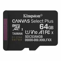 MicroSDXC 64GB Kingston Canvas Select+ Class 10 with up to 100MB/s SDCS3/64GBBSP