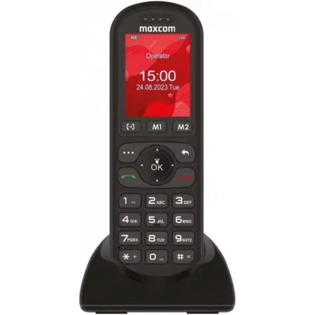 Maxcom MM39D SE 4G 2.4" 1000mAh with Large Buttons, Radio and Desktop Charger Black