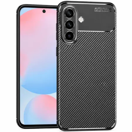 Case Ancus AutoFocus Carbon Fiber για Samsung Galaxy A36 5G A37 5G Black