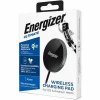 Wireless Charger Energizer WCP112 15W Ultra-Thin Pocket Size Fast Charge USB-C Qi2 Certified Black