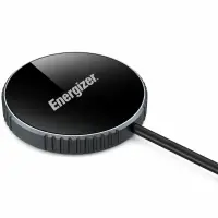 Wireless Charger Energizer WCP112 15W Ultra-Thin Pocket Size Fast Charge USB-C Qi2 Certified Black