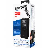 Smart Air Pump Energizer PAC5200 10.3 bar Air Pressure 2600mAh LED Display Flashlight and Powerbank Black