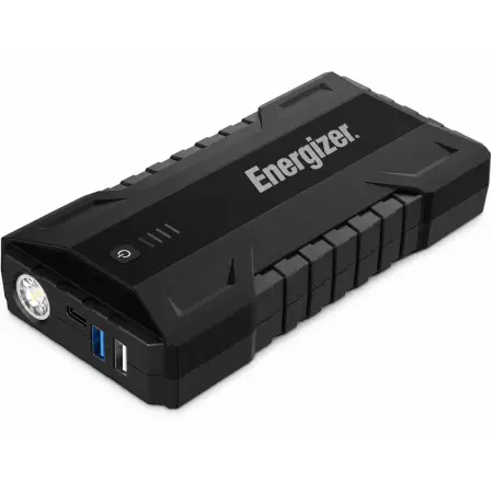 Power Bank Energizer JE12000 12000mAh PD15W QC with 2xUSB-A and 1xUSB-C Ports LED Battery Display and Emergency Car Battery Attachment 1800A Black