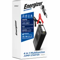 Power Bank Energizer JE10000JP 10000mAh PD15W QC 1xUSB-A 1xUSB-C Ports Emergency Car Battery Attachment 1500A and 11 bar Tire Inflator Black