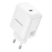 Travel Charger Borofone BN33 Fuente GaN USB-C PD40W White