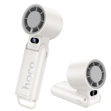 Hoco HX603 Portable Handheld Mini Foldable Fan 3600mAh 3 Airflow Speeds 8500Rpm Max White
