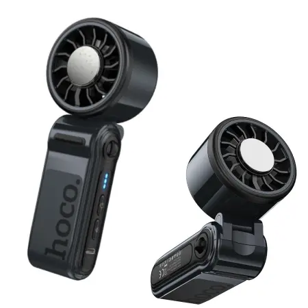 Hoco HX604 Ice Pack Portable Handheld Fan 3000mAh 10000 Rpm Max with Thermoelectric Cooling Panel Black