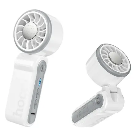 Hoco HX604 Ice Pack Portable Handheld Fan 3000mAh 10000 Rpm Max with Thermoelectric Cooling Panel White