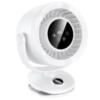 Hoco HX608 Portable Desktop Quiet Fan 3600mAh 5-speed Fan Adjustment with LCD Display and Wall-mount Option White