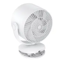 Hoco HX608 Portable Desktop Quiet Fan 3600mAh 5-speed Fan Adjustment with LCD Display and Wall-mount Option White