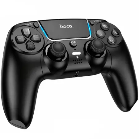 Gamepad Hoco GA32 Dragon RGB 600mAh BT v5.1 Dual Motor Vibration Dual Channel AUX Port and Mute Button Compatible with PS5 Black