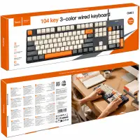 Wired Keyboard Hoco GM61 Murphy 104 Laser Engraved Membrane Keys USB-A Cable 1.45m