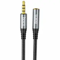Audio Cable Hoco UPA20 3.5mm Male to 3.5mm Female Braided Black 2m