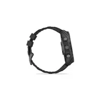 Smartwatch Garmin Fenix 8 Stainless Steel 51mm GPS NFC 10 ATM Call Version Slate Grey with Black Silicone Band