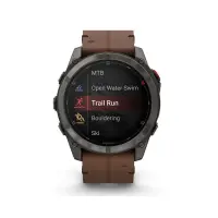 Smartwatch Garmin Fenix 8 Pro Amoled Sapphire 51mm GPS NFC 10 ATM Call Version Sapphire Titanium with Pebble Gray Silicone Band