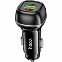 Car Charger Hoco Z58A Rank 48W 1xUSB-A 1xUSB-C PD QC3.0 Fast Charge Black