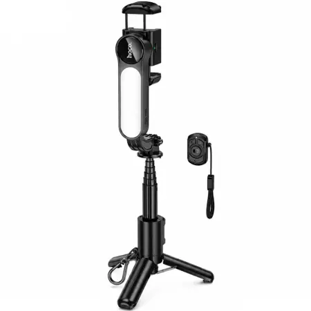 Gimbal Holder Hoco K90 Feliz Mini for Devices 4.5"-7" with Lighting and Magnetic Remote Black
