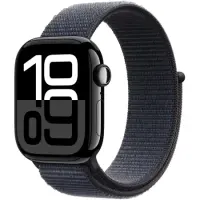 Apple Watch Series 10 4G 46mm GPS eSIM NFC IP6X  Aluminum Case Jet Black with Sport Loop Black Ink