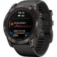 Smartwatch Garmin Fenix 7X Pro Sapphire Solar Titanium 51mm GPS NFC 10 ATM Carbon Grey DLC Titanium with Black Band