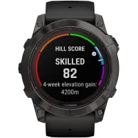 Smartwatch Garmin Fenix 7X Pro Sapphire Solar Titanium 51mm GPS NFC 10 ATM Carbon Grey DLC Titanium with Black Band