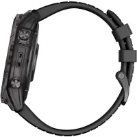 Smartwatch Garmin Fenix 7X Pro Sapphire Solar Titanium 51mm GPS NFC 10 ATM Carbon Grey DLC Titanium with Black Band