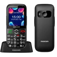 Maxcom MM724 L 4G 2.2" 1300mAh with Dock Station, Large Buttons, FM Radio, Flashlight Bluetooth and SOS Button Black