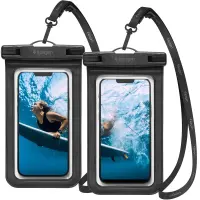 Waterproof Bag Spigen A601 IPX8 Universal for Devices up to 6.9" Black 2 pack