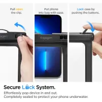 Waterproof Bag Spigen A601 IPX8 Universal for Devices up to 6.9" Black 2 pack