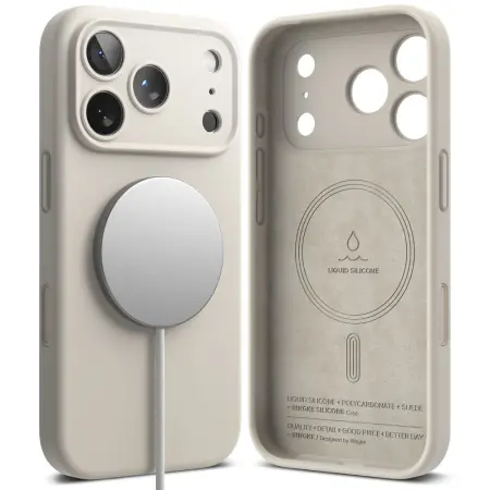 Case Ringke Silicone Magsafe for Apple iPhone 17 Pro Stone