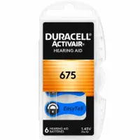 Hearing Aid Batteries Duracell 675 Activair 1,45V Pcs. 6