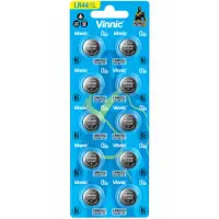 Buttoncell Vinnic LR1154F AG13 LR44 Pcs. 10 with Perferated Packaging