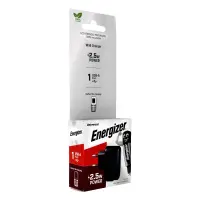 Travel Charger Energizer  με USB-Α 2,5W Black With USB-C cable