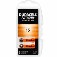 Hearing Aid Batteries Duracell 13 Activair 1,45V Pcs. 6