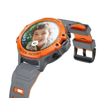 Kids Smartwatch Hoco Y107 4G 700mAh 1.28” LCD GPS Camera with Call and Message Function IP54 Orange