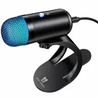 Desktop Microphone Hoco L50 Profit for Streaming Gaming Video Calls RGB USB-C Omnidirectional Mic Mute Button Black